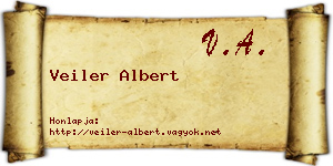 Veiler Albert névjegykártya